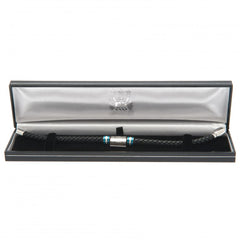 Manchester City FC Colour Ring Leather Bracelet