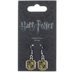 Harry Potter Silver Plated Hufflepuff Hook Earrings
