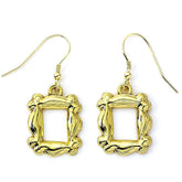 Friends Gold Plated Frame Hook Earrings