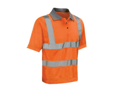 HI VIZ VISIBILITY POLO T SHIRT REFLECTIVE TAPE SAFETY HIGH VIS SECURITY WORK TOP