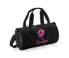 Personalised Duffle Bags Girls Gymnastics Street Dancer Ballet Gym Kit Kids Travel Barrel Bag