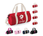 Personalised Duffle Bags Girls Gymnastics Street Dancer Ballet Gym Kit Kids Travel Barrel Bag