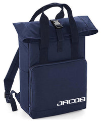 Personalised Backpack with Your Name Twin Handle Roll-Top Backpack