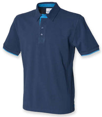 Front Row Contrast Cotton Piqu Polo Shirt