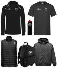GOLD PACKAGE - WATER BOTTLE, BACK PACK, MIDLAYER, TRAINING TEE SHIRT, BODY WARMER and FLEECE LINED RAIN JACKET