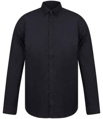 Henbury Modern Long Sleeve Slim Fit Oxford Shirt