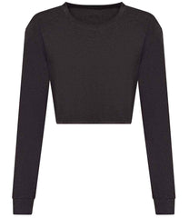 AWDis Ladies Long Sleeve Cropped TShirt