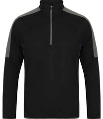 Finden Hales Contrast Zip Neck Midlayer Top