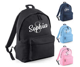 Personalised Unisex School Backpack Bag Kids Any Name Text Girls Boys Rucksack Casual and Travel Bag PE Kit