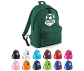 Personalised Football School Backpack Bag Kids Any Name Text Girls Boys Rucksack Casual and Travel Bag PE Kit