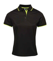 Premier Ladies Contrast Coolchecker Piqu Polo Shirt