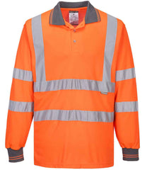 Portwest HiVis Long Sleeve Polo Shirt