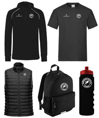 SILVER PACKAGE - WATER BOTTLE, BACK PACK, MIDLAYER, TRAINING TEE SHIRT and BODY WARMER