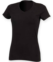 SF Clothing Ladies Feel Good Stretch V Neck TShirt