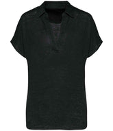 Spasso Ladies Linen Polo Shirt