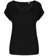 Spasso Ladies V Neck Linen TShirt