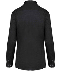 Spasso Ladies Long Sleeve Linen Shirt