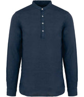Spasso Washed Mao Collar Shirt