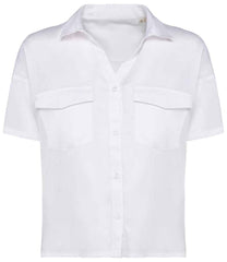 Spasso Ladies Short Sleeve Oversized TENCEL Shirt