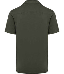 Spasso Jersey Short Sleeve Bowling Collar Shirt