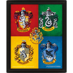 Harry Potter Crests Framed 3D Picture