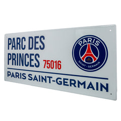 Paris Saint Germain FC White Street Sign