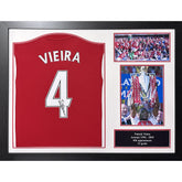 Arsenal FC Vieira Signed Shirt (Framed)