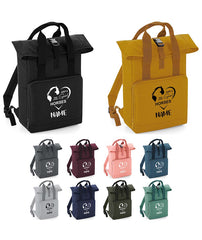 Personalised Equestrian Backpack with Your Name Twin Handle Roll-Top Backpack