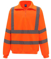 Yoko HiVis Zip Neck Sweatshirt