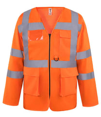 Yoko HiVis Executive Long Sleeve Waistcoat