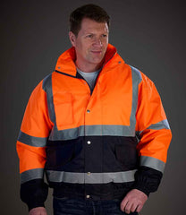 Yoko HiVis Two Tone Bomber Jacket