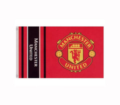 MAN UTD WORDMARK STRIPES FLAG 5 X 3