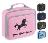 Personalised Unicorn Lunch Bag School Glitter Childrens Insulated Dinner Box