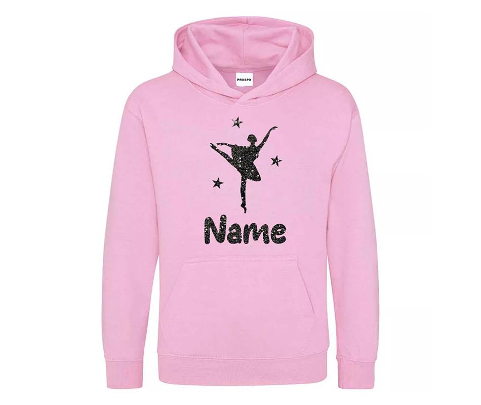 Personalised Dancing Gymnastic Girl Hoodie Custom Printed Name Hoodies Jumper