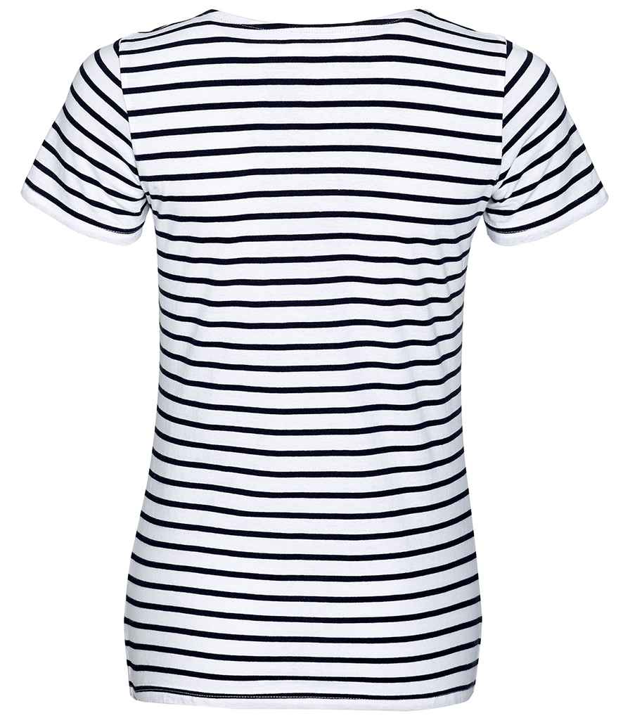 SOLS Ladies Miles Striped TShirt