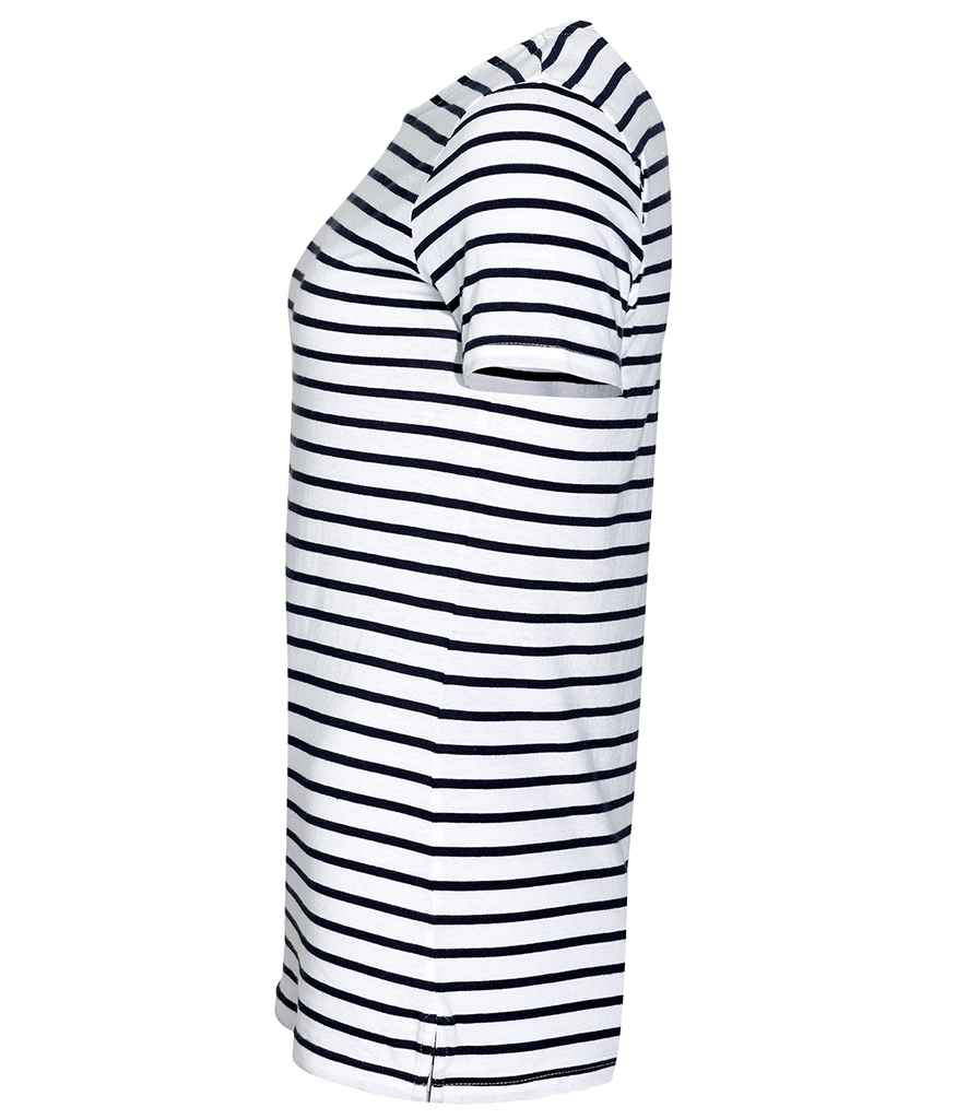 SOLS Ladies Miles Striped TShirt