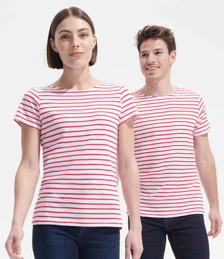 SOLS Ladies Miles Striped TShirt