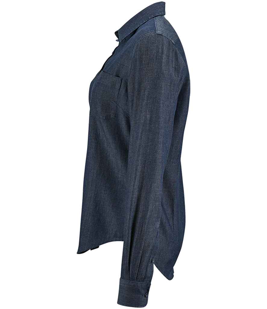 SOLS Ladies Barry Long Sleeve Denim Shirt
