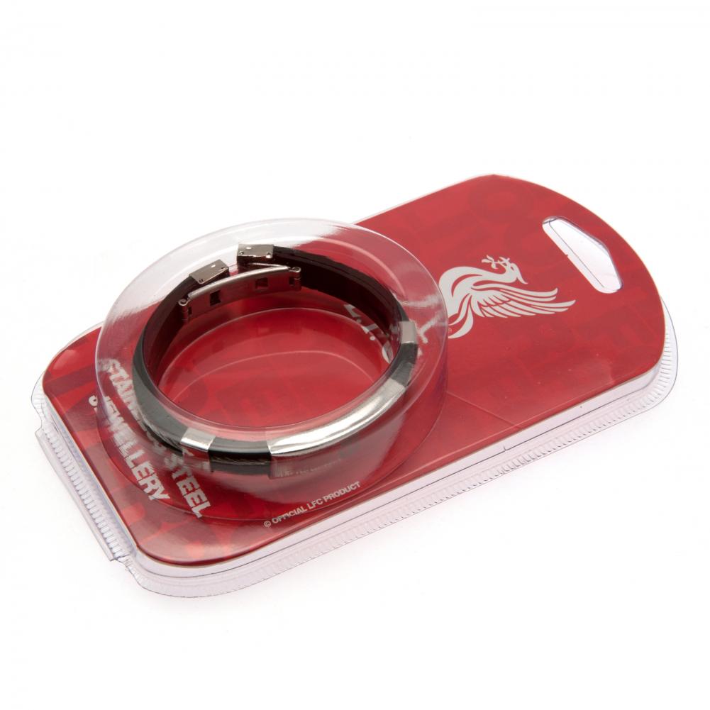 Liverpool FC Silver Inlay Silicone Bracelet