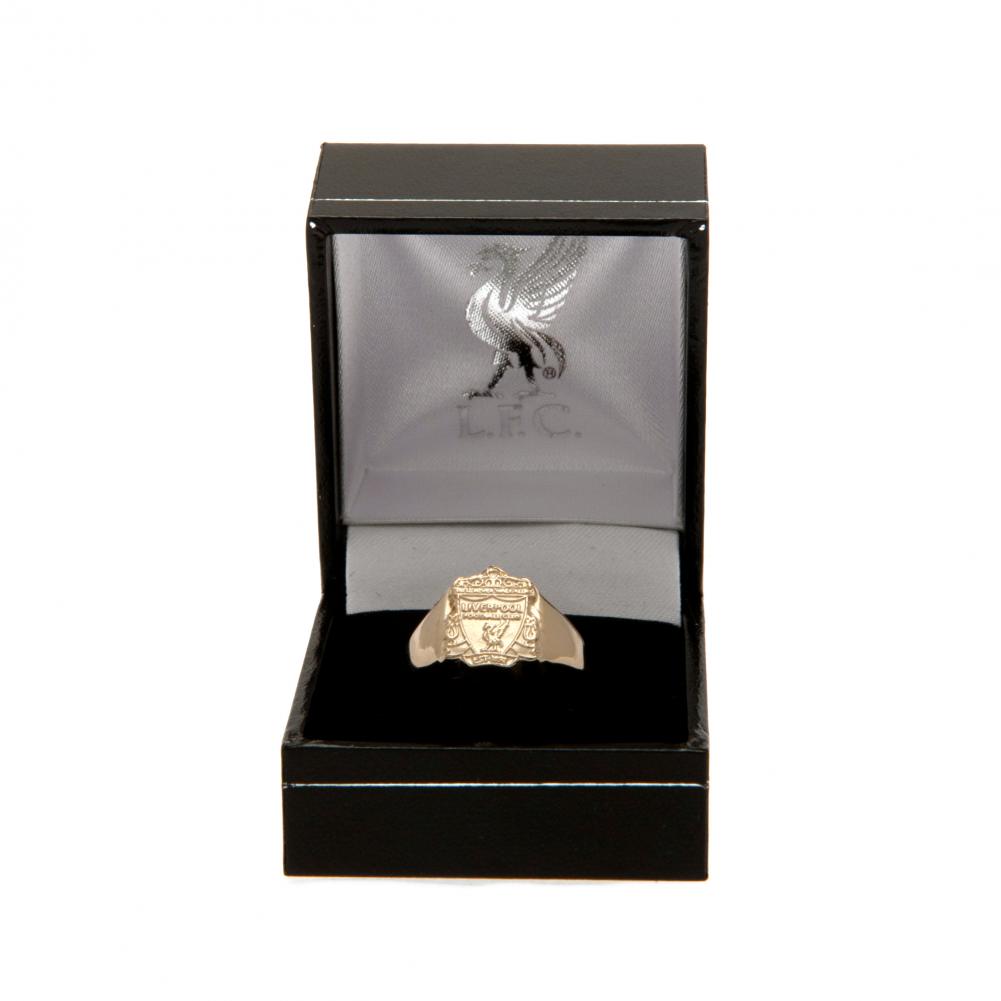 Liverpool FC 9ct Gold Crest Ring Small