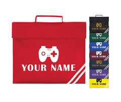 Personalised Gamer School Book Bag Children PE Boys Girls Kids Gaming Gift