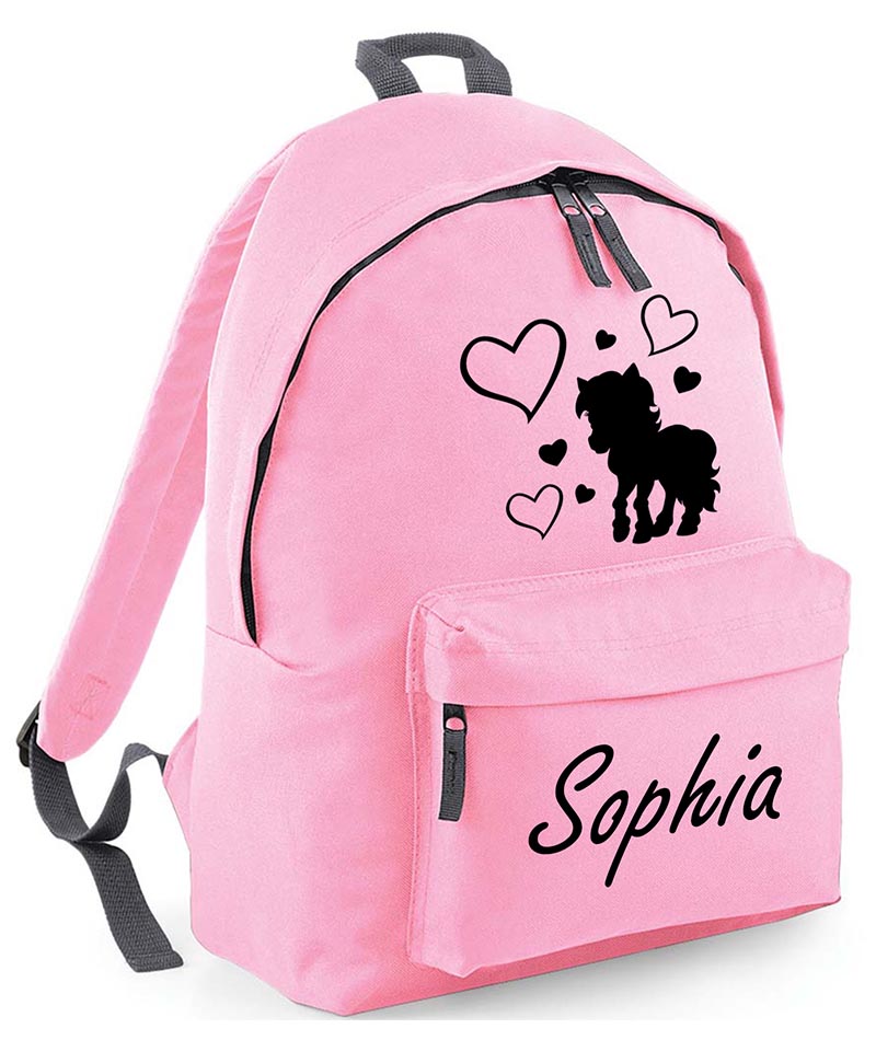 Personalised Unicorn School Backpack Bag Any Name Text Kids PE Kit Girls Boys Gift