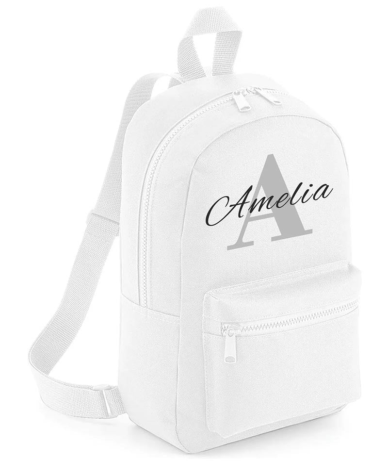 Personalised Girls Backpack Bag Mini School PE Club Nursery Any Name Rucksack