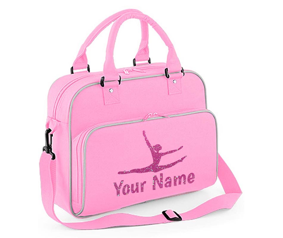 Personalised Dance Bag Girls Gymnastics Glitter Ballet Children School Case