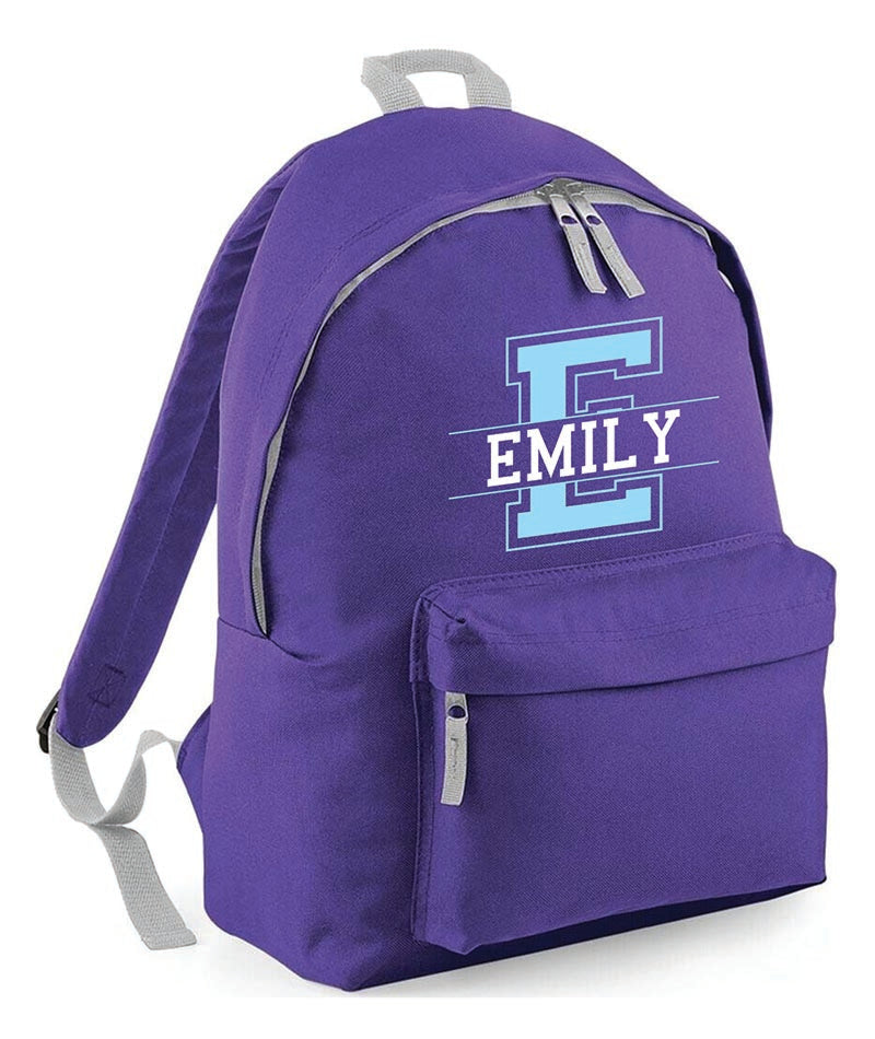 Personalised School Backpack Bag Any Name Text Kids PE Kit Girls Boys Gift