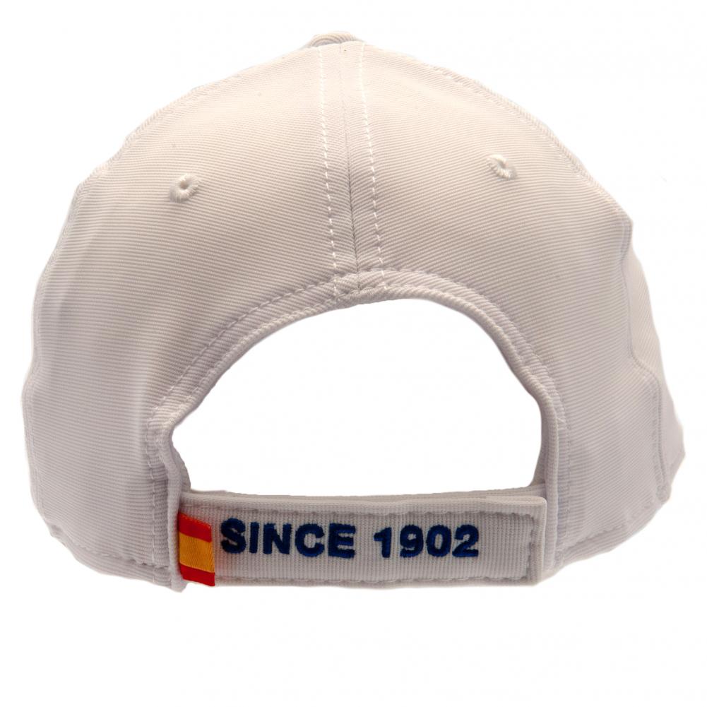 Real Madrid FC White Debossed Cap