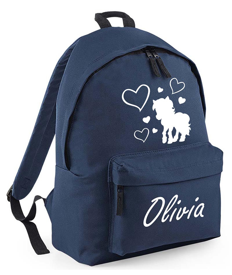 Personalised Unicorn School Backpack Bag Any Name Text Kids PE Kit Girls Boys Gift