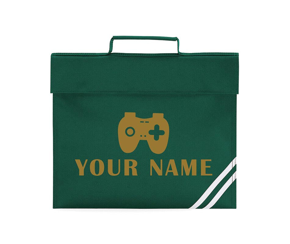 Personalised Gamer School Book Bag Children PE Boys Girls Kids Gaming Gift