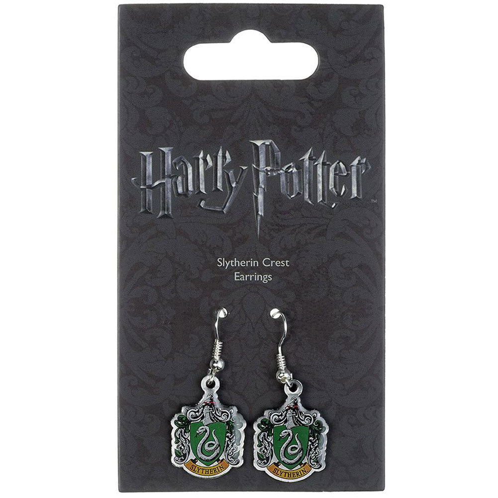Harry Potter Silver Plated Slytherin Hook Earrings