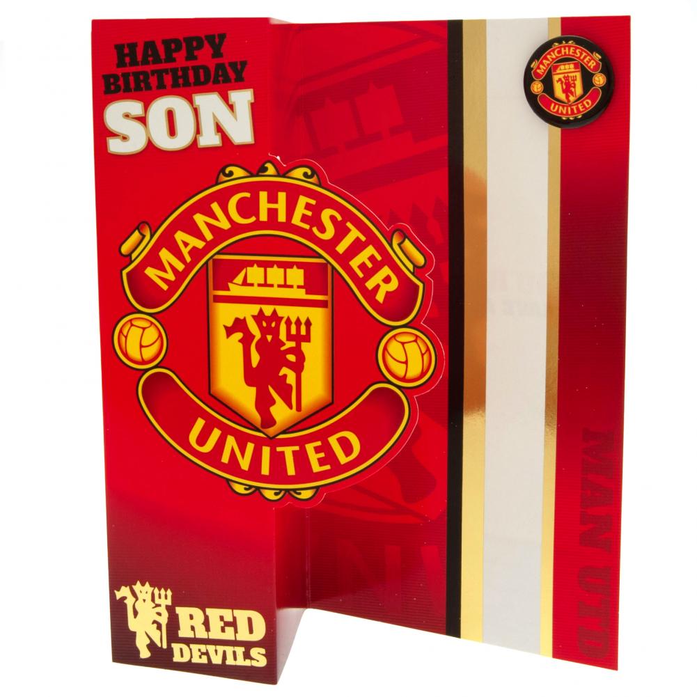 Manchester United FC Son Birthday Card